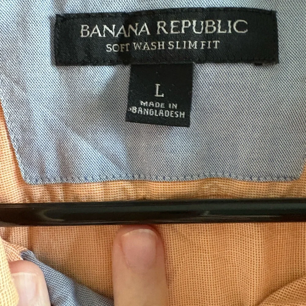Banana Republic Men’s Button-Down Shirt — Peach and Lavender bundle. GET BOTH